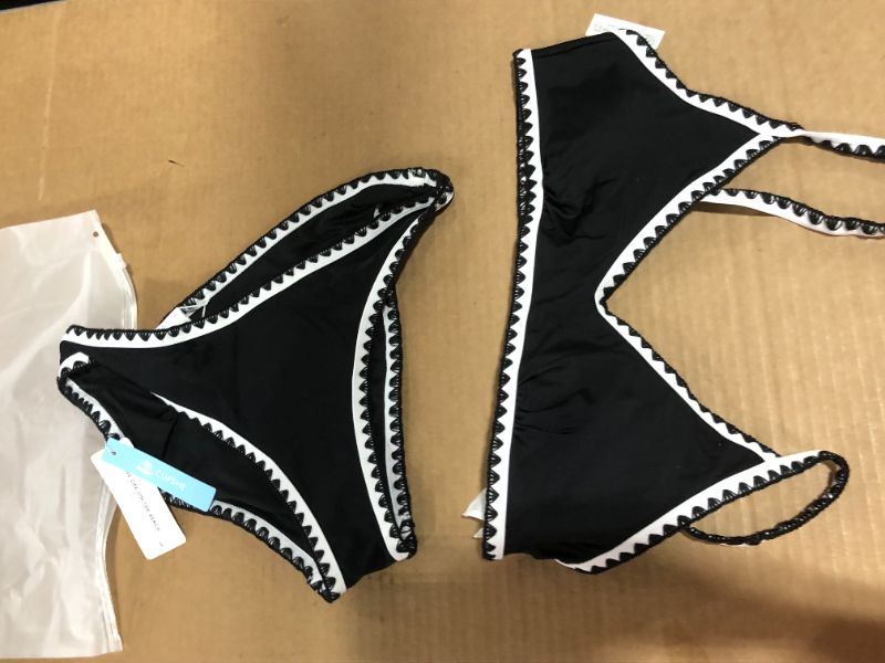 Photo 3 of Black And White Crochet Bikini Large