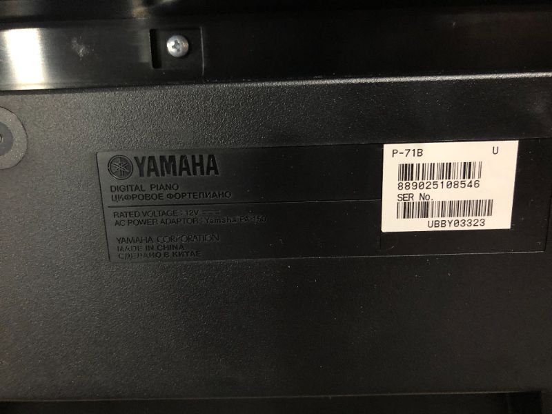 Photo 6 of Yamaha P71 88-Key Weighted Action Digital Piano with Sustain Pedal and Power Supply