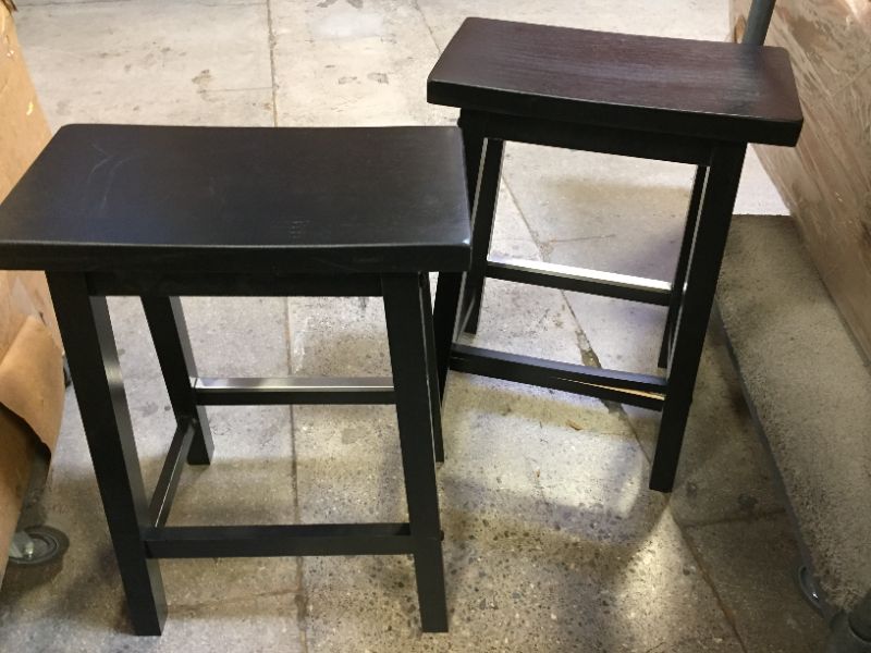 Photo 7 of 2 Pack Black Bar Stools ++