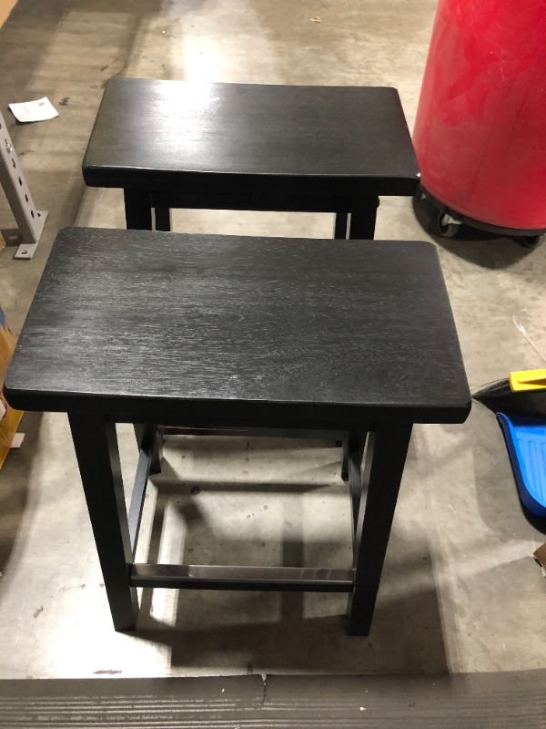 Photo 1 of 2 Pack Black Bar Stools ++