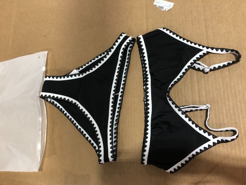 Photo 2 of Black And White Crochet Bikini Small