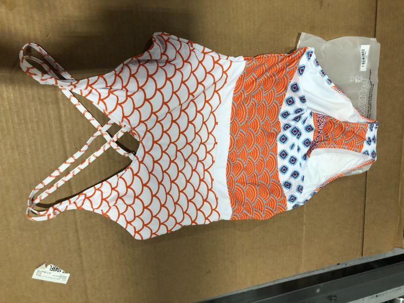 Photo 3 of Beautiful World Print One Piece Swimsuit Size Medium