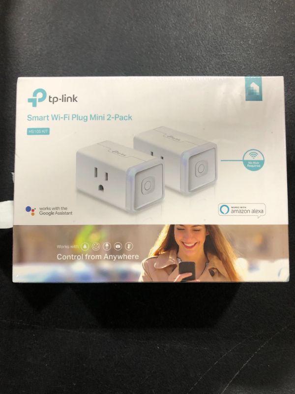 Photo 2 of TP-Link - Kasa Smart Wi-Fi Plug Mini with Homekit (2-Pack) - White