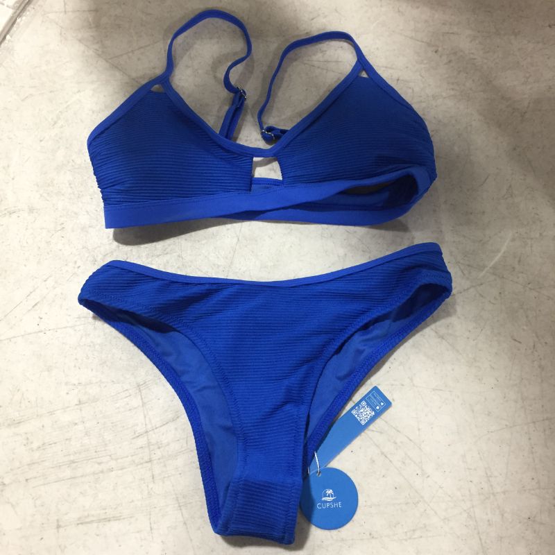 Photo 2 of Kathryn Blue Hollow Out Bikini - xs
