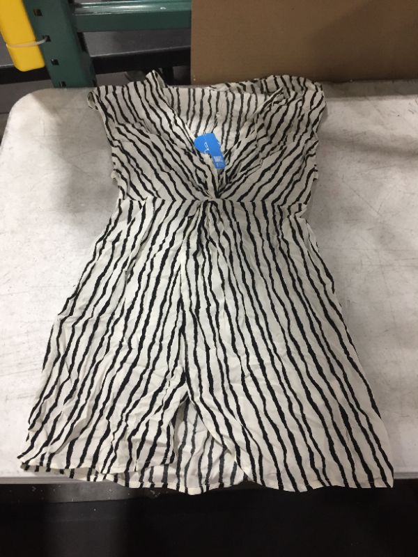 Photo 2 of Eva Wave Striped V-Neck Sleeveless Dress small