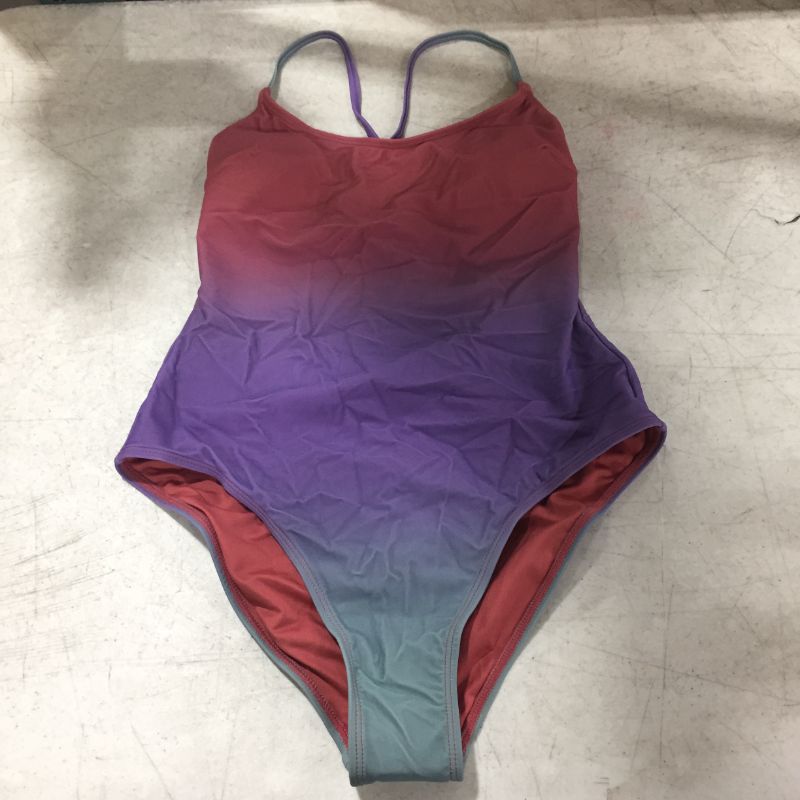 Photo 2 of Beachy Ombre Cross Back One Piece Swimsuit - medium
