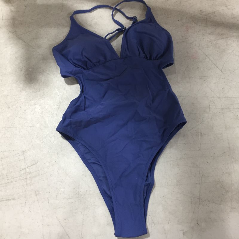 Photo 2 of Kasey Blue Cutout Back One Piece Swimsuit - xs
