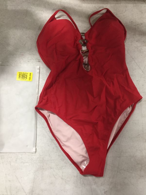 Photo 2 of Joyful Retro Solid Ring Front One Piece Swimsuit - medium
$24.99