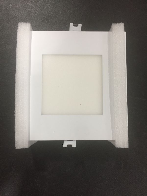 Photo 2 of Luxrite 6 Inch Ultra Thin Square LED Recessed Lighting, 5 Color Options 2700K - 5000K, Dimmable LED Downlight, 12W, IC & Wet Rated, 1000 Lumens, Canless LED Recessed Light, ETL
