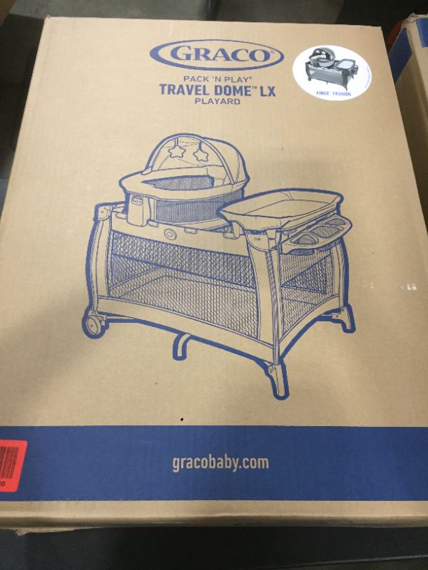 Photo 2 of Graco Pack 'n Play Travel Dome LX Playard | Includes Portable Bassinet, Full-Size Infant Bassinet, and Diaper Changer, Annie
