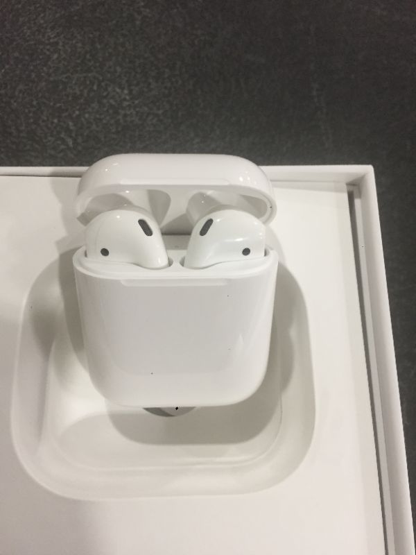 Photo 2 of Apple AirPods (2nd Generation) MV7N2AM/a with Charging Case - Stereo - Wireless - Bluetooth - Earbud - Binaural - in-ear
