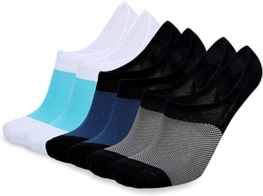 Photo 1 of No Show Socks Anti-Blister Low Cut Invisible Cotton Socks Crew Durable Casual Running Socks for Men and Women (6 Pack)
