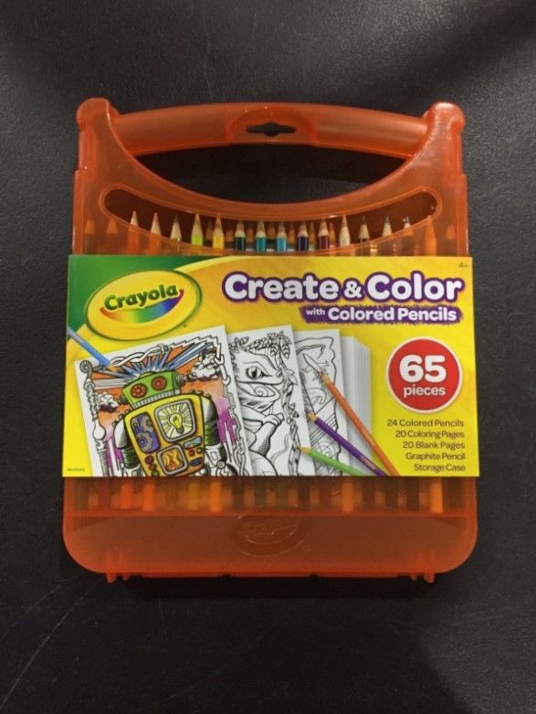 Photo 2 of Crayola Colored Pencils Coloring Art Case with Coloring Pages