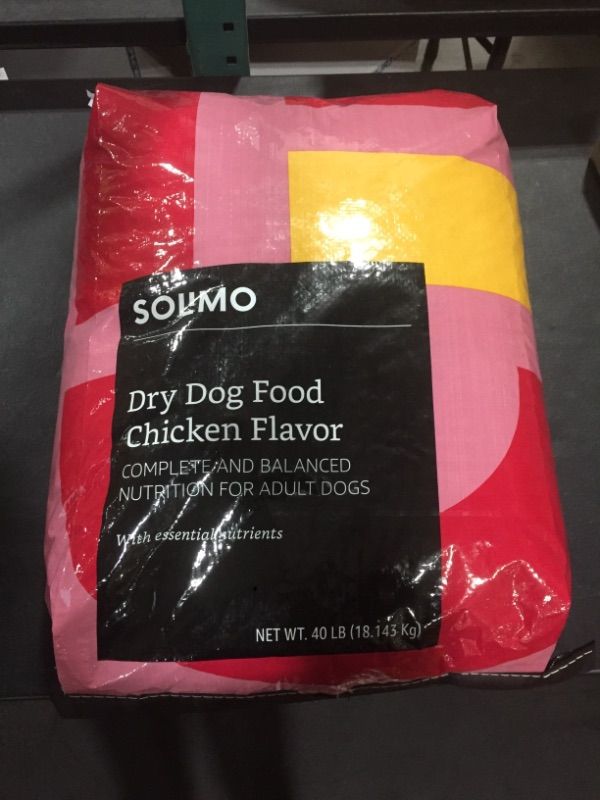 Photo 2 of Amazon Brand - 40 Pound Solimo Basic Dry Dog Food with Grains (Chicken Flavor)