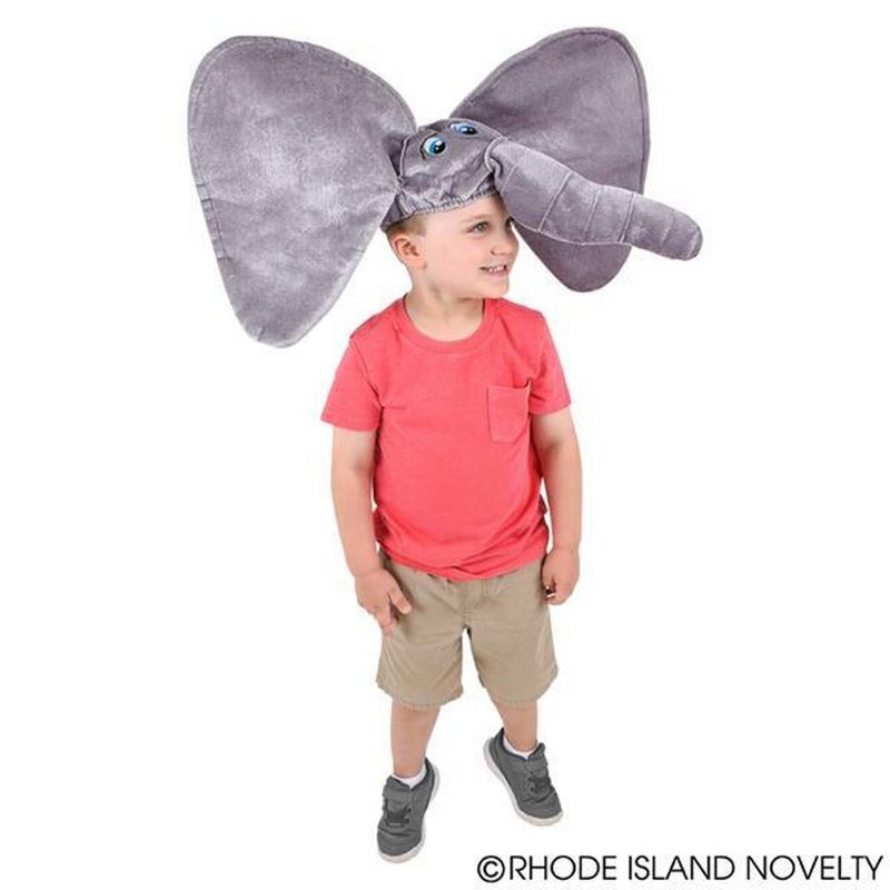 Photo 1 of Plush Elephant Hat HAPLUEL By Rhode Island Novelty---age 5 up
 5 up