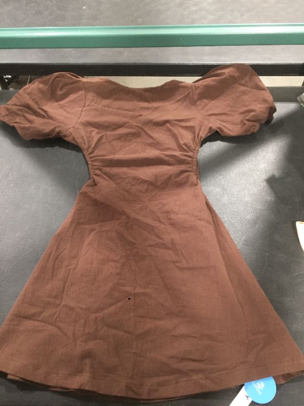 Photo 3 of Xiomara Round Neck Bubble Sleeve A-Shape Dress