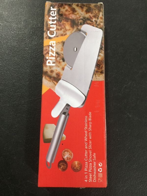 Photo 2 of 4 in 1 Stainless Steel Pizza Cutter 