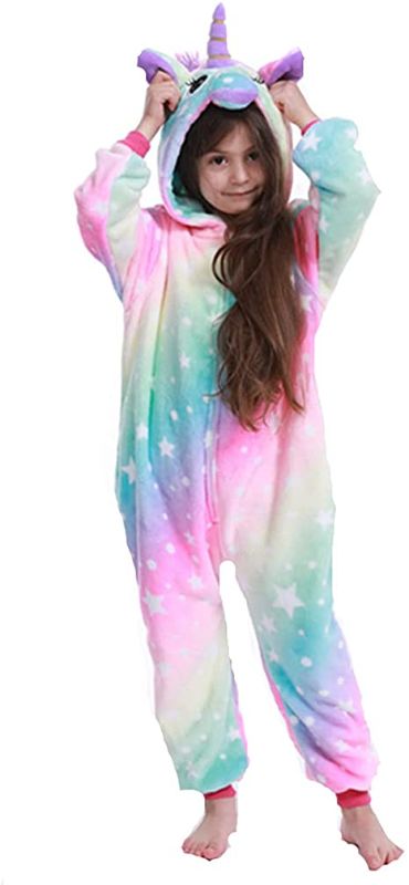 Photo 1 of Unicorn Pajamas Onesie Soft Unicorn Cosplay Animal Costume for Kids