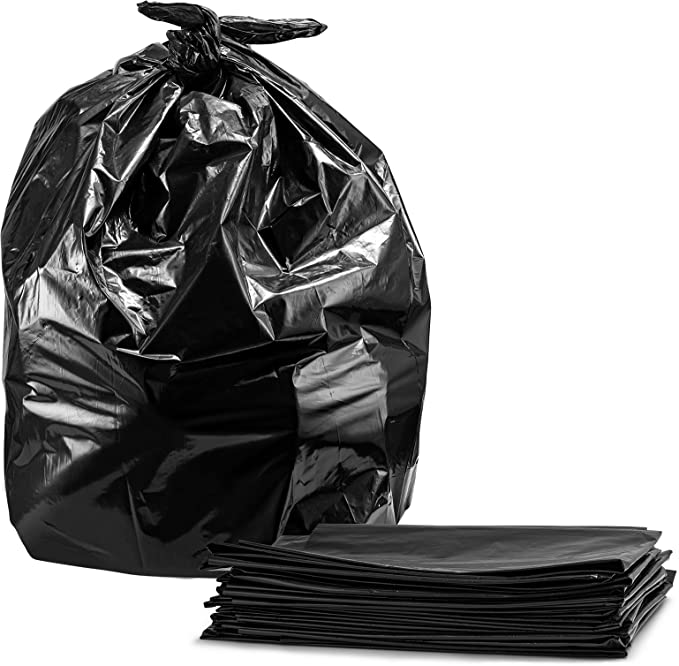 Photo 2 of 55 Gallon Trash Bags Heavy Duty, (Value Pack 50) Extra Large Black Outdoor Trash Bags, Heavy Duty Trash Can Liners, Contractor Bags 60, 55, 50 Gallon Trash Can Liner Capacity