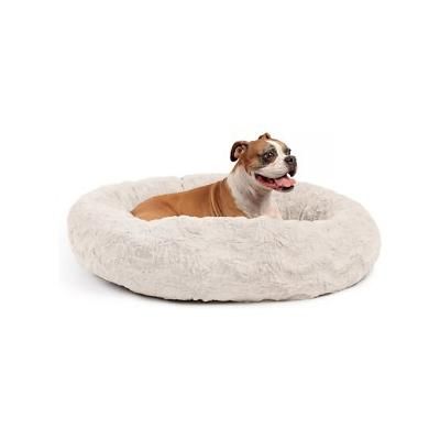 Photo 1 of Best Friends by Sheri the Original Calming Donut Dog Bed, Oyster, Large
