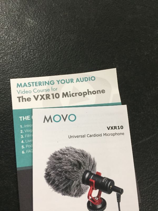 Photo 3 of Movo VXR10 Universal Cardioid Condenser Video Microphone with Shock Mount, Deadcat Windscreen, & Case for Smartphones, DSLR Cameras & Camcorders
