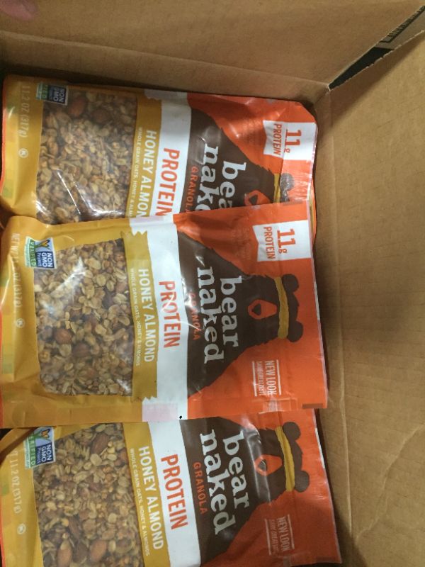 Photo 1 of BEAR NAKED® GRANOLA PROTEIN HONEY ALMOND 6BAGS/11OZ
BEST BY: 09/22/2022
