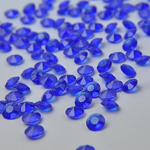 Photo 1 of ZKC 10mm 1000PCS Crystal Acrylic Diamond Vase Fillers Beads for Wedding Centerpiece Table Scatter Shower Party Vase Beads Decorations(Blue)