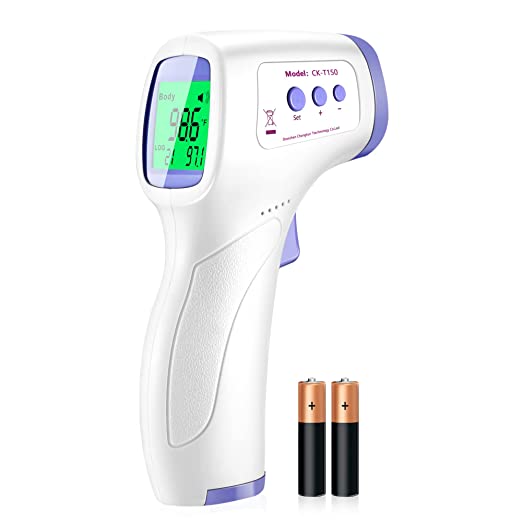 Photo 1 of Forehead Thermometer for Adults, Non-Contact Infrared Thermometer for Body Temperature & Surface of Objects Use,Thermometer for 1sTemperature Measurement (White)