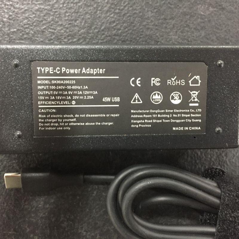 Photo 2 of 45W Type C USB C Charger Adapter for Samsung Chromebook