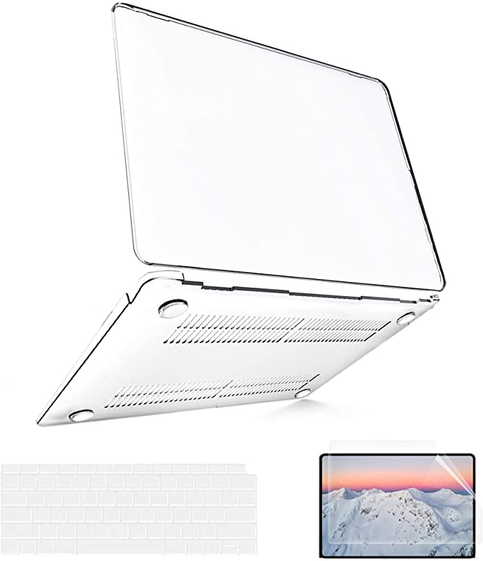 Photo 1 of B BELK Compatible with MacBook Air 13 inch Case 2022, MacBook Air Case 2021 2020 2019 2018 A2337 M1 A2179 A1932 Touch ID, Clear Plastic Laptop Hard Shell + 2 Keyboard Covers + Screen Protector