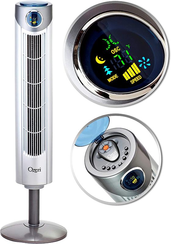 Photo 1 of Ozeri Ultra 42” Wind Adjustable Oscillating Noise Reduction Technology Tower Fan
