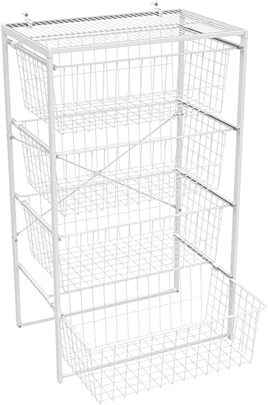 Photo 1 of ClosetMaid 4327 4-Drawer Wire Basket Organizer, White
