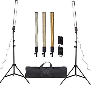 Photo 1 of GSKAIWEN 36w 3200K-5500K Dimmable LED Photography Light Adjustable Photography Studio Light Kit with Tripod Stand Bag for Camera Video Studio YouTube Product Portrait Live Stream Shooting
