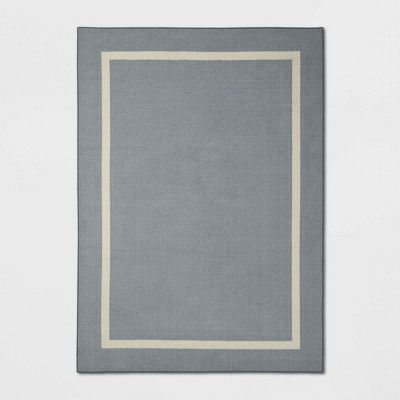 Photo 1 of 5'X7' Good Fashion Frame Border Rug Gray - Room Essentials™
