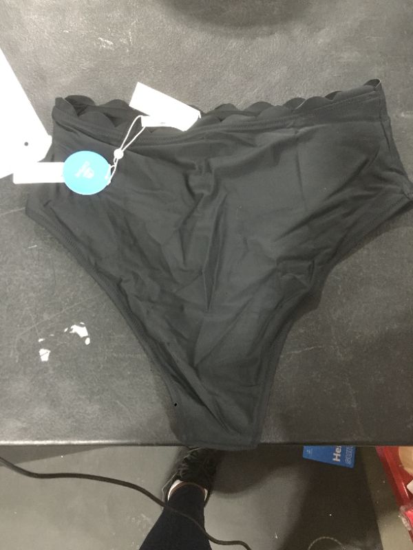 Photo 2 of Black Scalloped High Waisted Bikini Bottom
SIZE XL