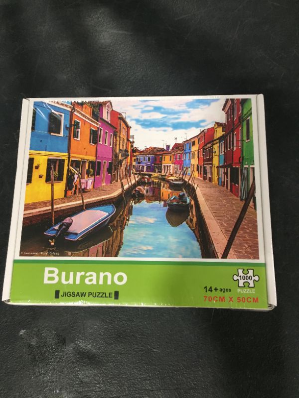 Photo 1 of 1000 Pieces Jigsaw Puzzles for Adults and Teens | Burano Italy | Cities of The World Collection | Premium Non-Toxic
