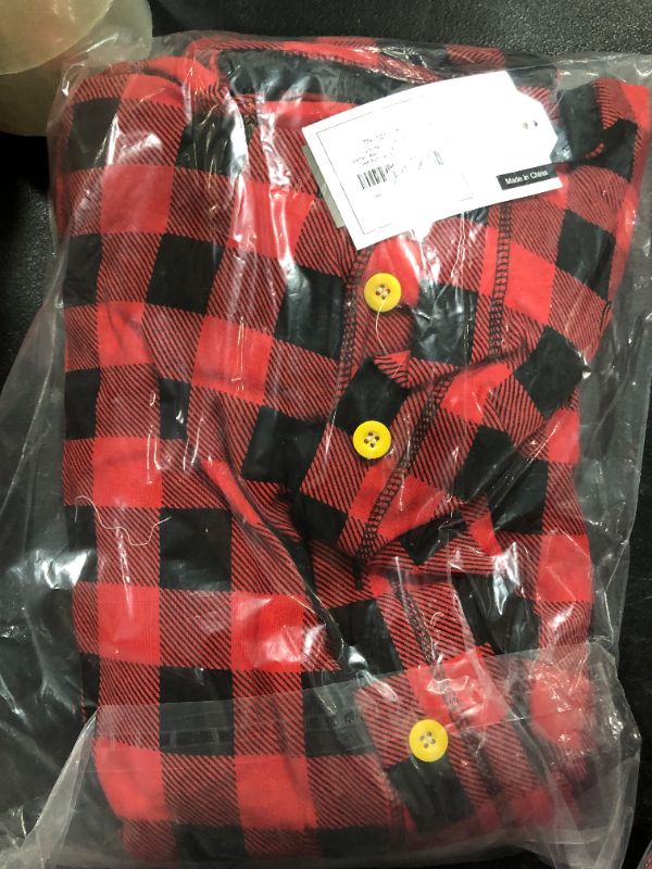 Photo 2 of 3 PACK Ross Michaels Men's Buffalo Plaid One Piece Pajamas - Adult Union Suit Pajamas with Drop Seat SIZE XL
