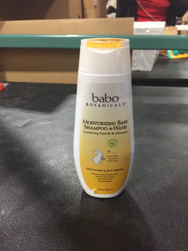 Photo 1 of Babo Botanicals Oatmilk Moisturizing Baby Shampoo and Wash, calendula 8 Fl Oz
