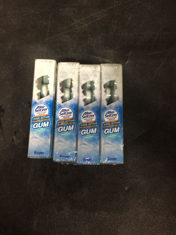 Photo 2 of Alka-Seltzer Heartburn Relief Gum, Cool Mint 16ct 4 Pack EXP 2/2022
