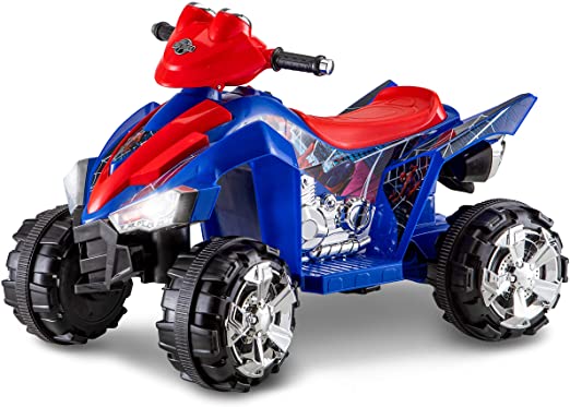 Photo 1 of Kid Trax Marvel Spiderman Toddler ATV Ride On Toy, 6 Volt Battery, 3-5 Years, Max Rider Weight 50 lbs, LED Head Lights, Spider-Man Blue/Red
