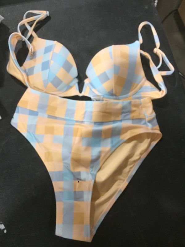 Photo 2 of Jaida Checkered V Wired Underwire Bikini
SIZE S