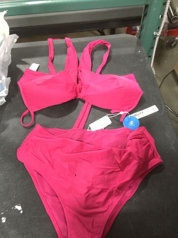 Photo 2 of Annie Fuchsia Wrap Ruched Back Hook Bikini
SIZE 2XL