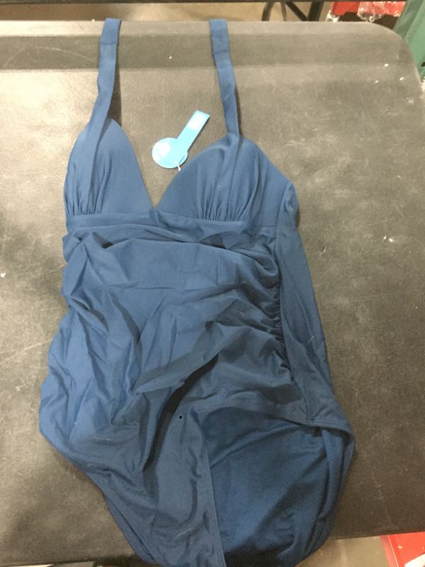 Photo 2 of Bermuda Bliss Shirred Halter One Piece Swimsuit
SIZE L