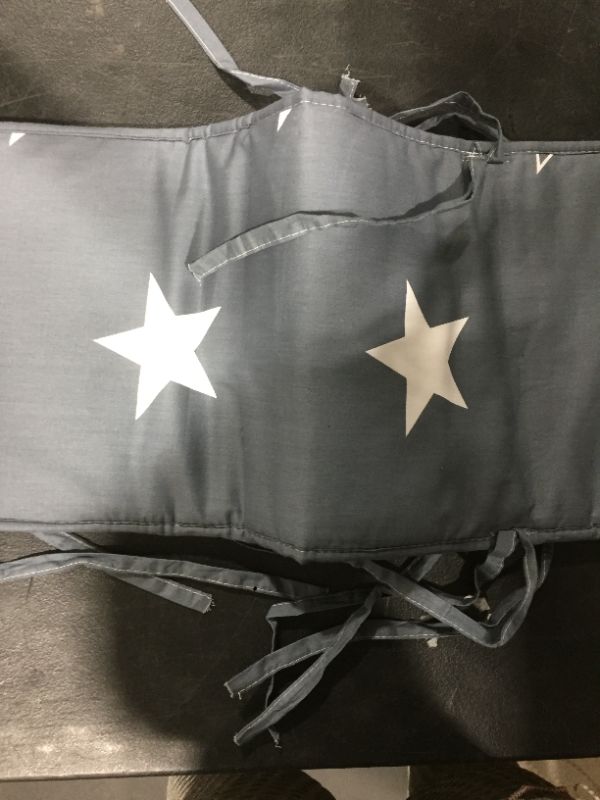 Photo 1 of CRIB BUMPER
GREY WITH WHITE STARS