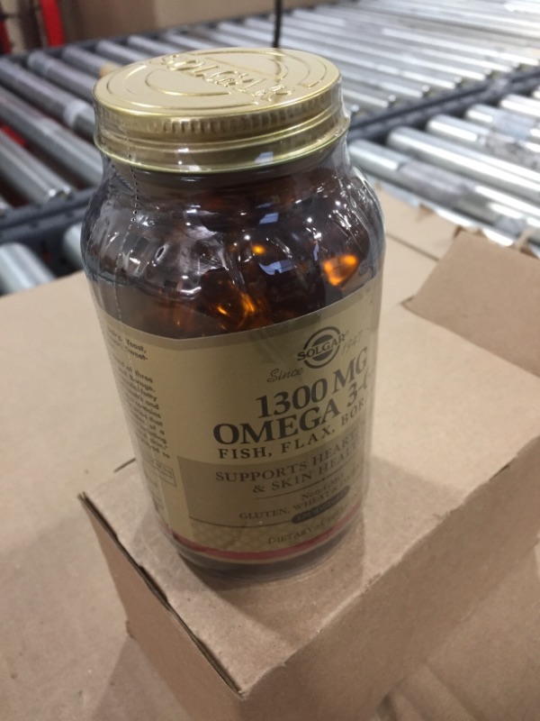 Photo 1 of Solgar 1300 mg Omega 3-6-9, 120 Softgels - Fish Oil Supplement - Support for Heart, Joint & Skin Health - Includes Flaxseed & Borage - Contains EPA & DHA - Omega 3 Fatty Acids - 40 Servings