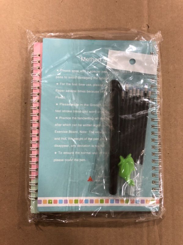 Photo 1 of VLOJELRY 4Pcs Practice Copybook for Kids - The Print Handwriting Workbook - Reusable Handwriting Book - Alphabet Number Math Drawing Groove Copybook Set 