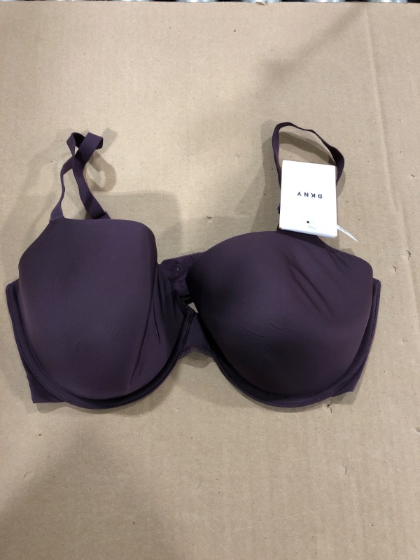 Photo 2 of DKNY Women's Litewear T-Shirt Bra (36DD) (wine red)
 