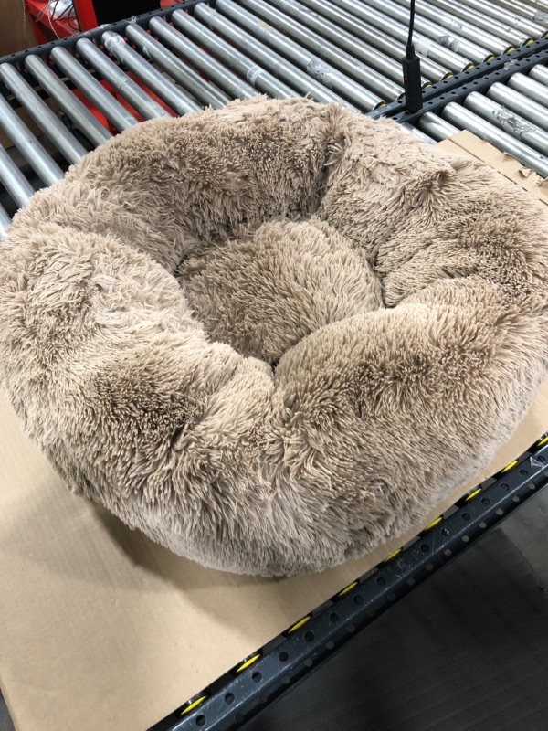 Photo 2 of Calming Dog Bed Donut Cuddler - Faux Fur Round 30"