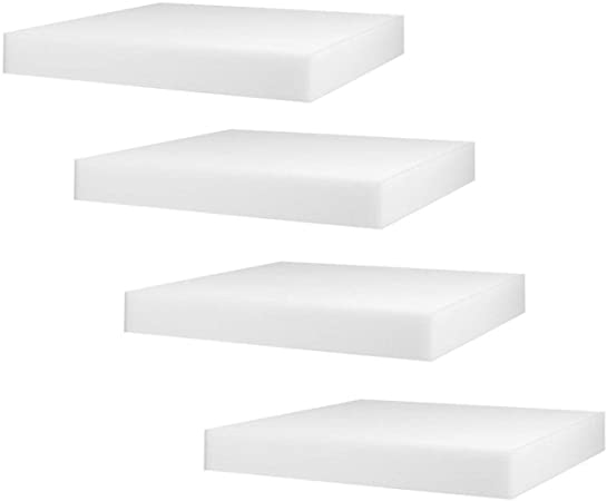 Photo 1 of  4-Pack White Polyurethane Foam Cushion Inserts; Square 18 x 18
