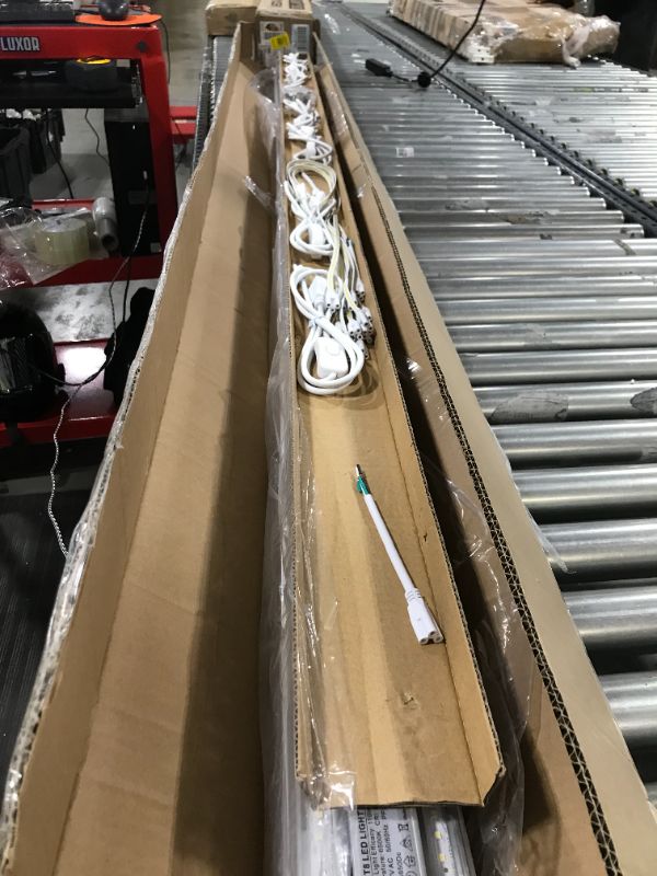 Photo 2 of Barrina (Pack of 6) 8ft Led Tube Light Fixture, 44w, 4500lm, 6500K (Super Bright White) for Garage, Shop, Warehouse, Corded Electric with Built-in ON/Off Switch
